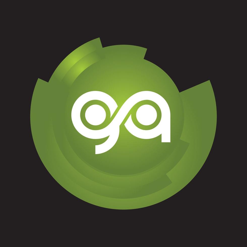Ga initial letter vector logo icon