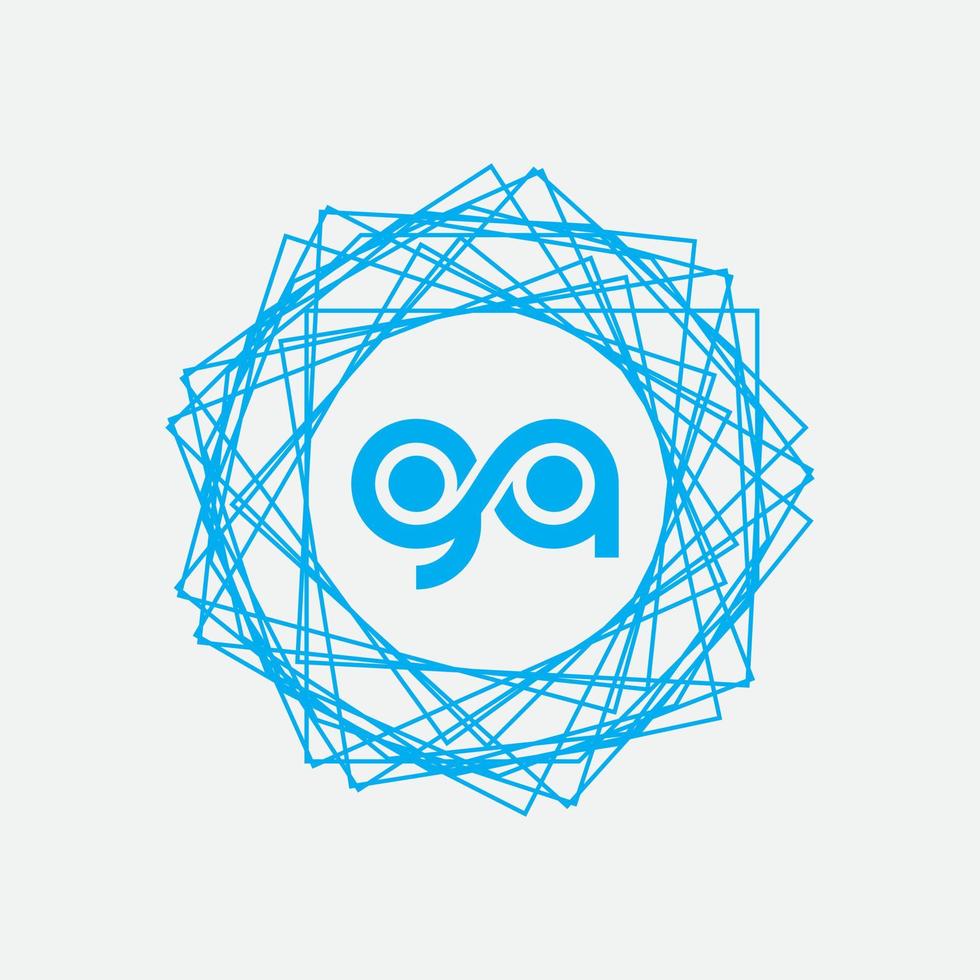 Ga initial letter vector logo icon