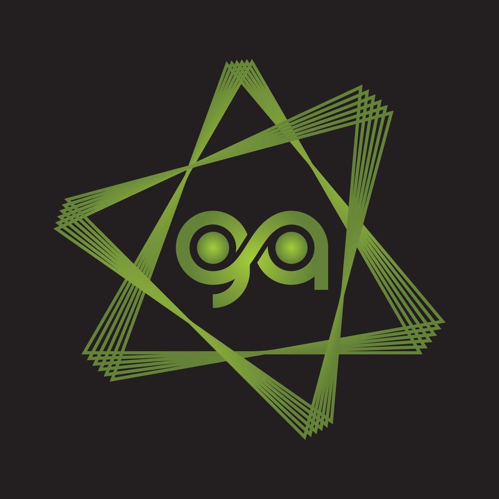 Ga initial letter vector logo icon