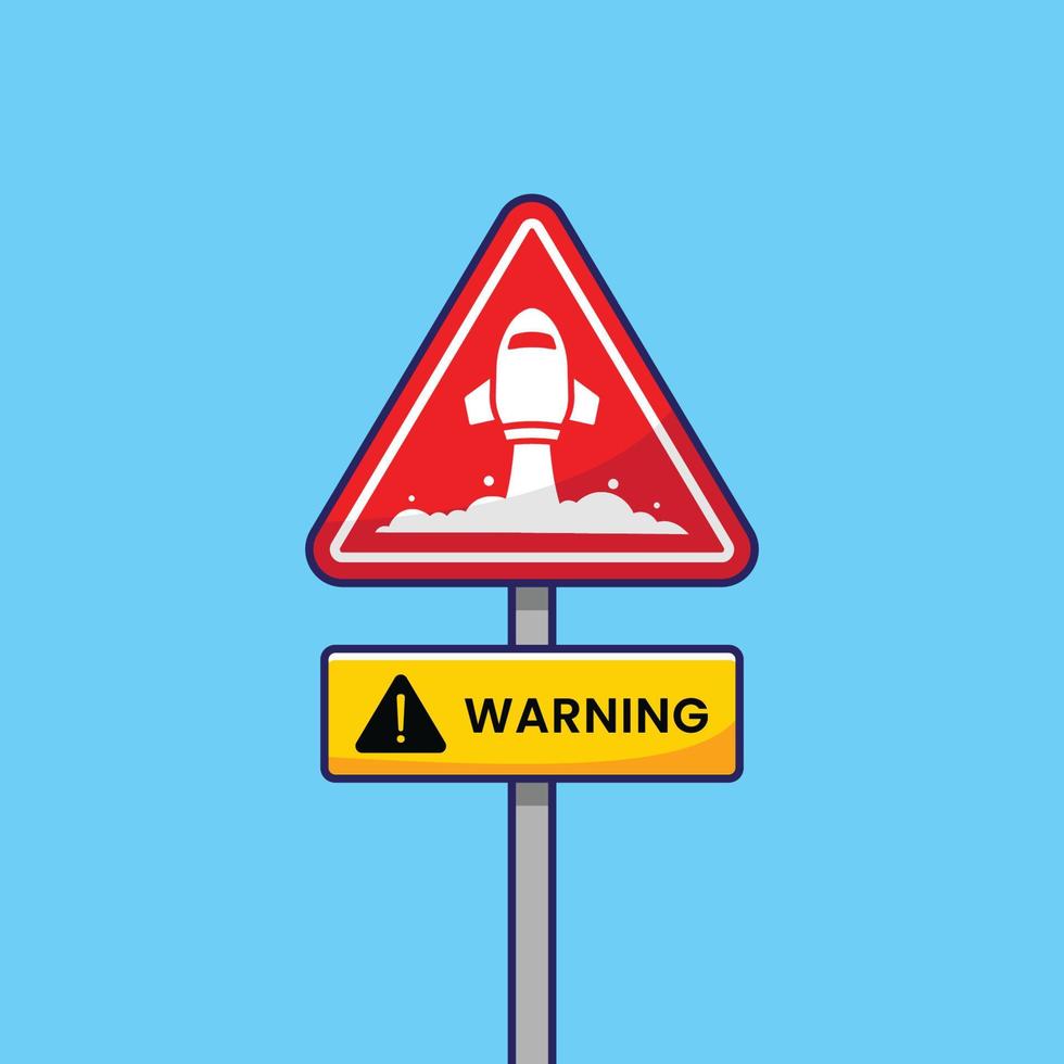 Red danger and warning sign icon cartoon on blue background vector