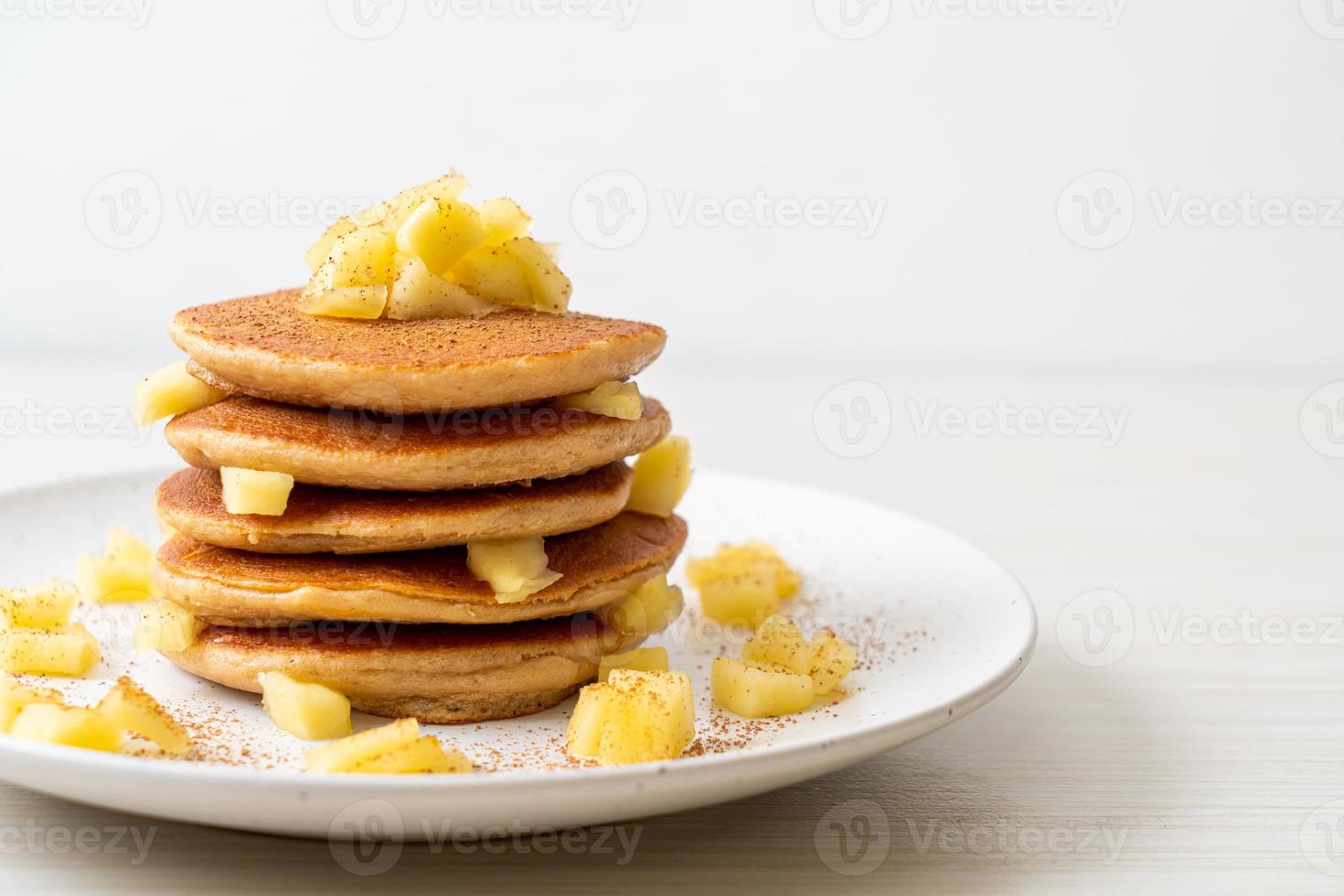 apple pancake or apple crepe photo