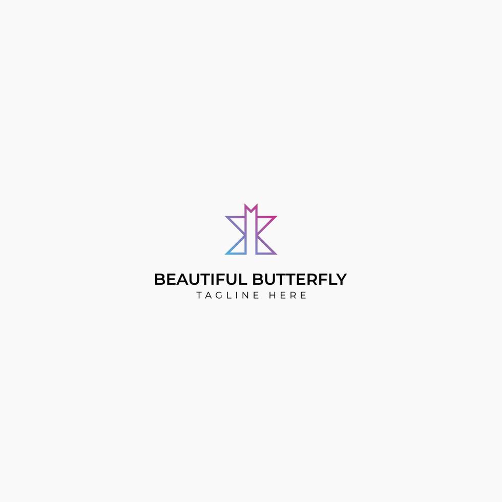 Beautiful butterfly logo design vector