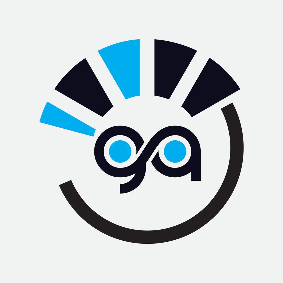 Ga initial letter vector logo icon