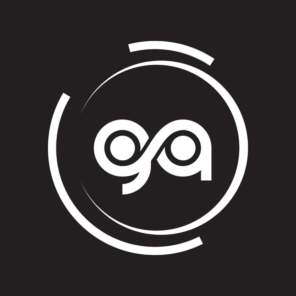 Ga initial letter vector logo icon