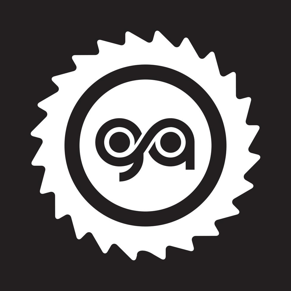 Ga initial letter vector logo icon