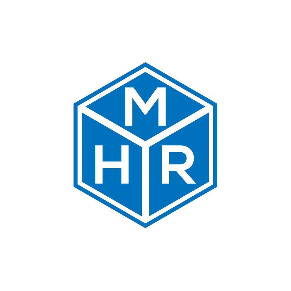 diseño del logotipo de la letra mhr sobre fondo negro. concepto de logotipo de letra de iniciales creativas mhr. diseño de letra mhr. vector