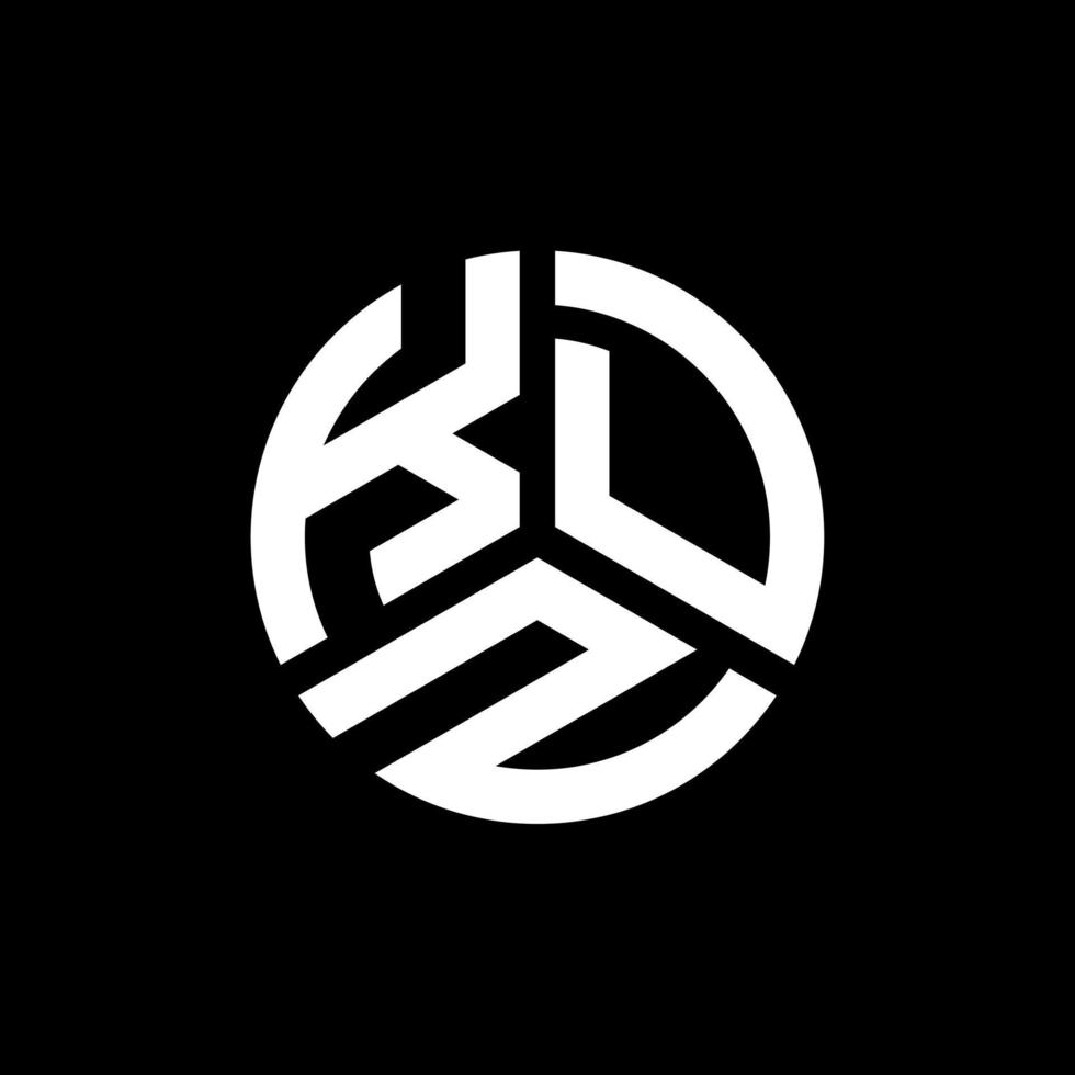 KDZ letter logo design on black background. KDZ creative initials letter logo concept. KDZ letter design. vector