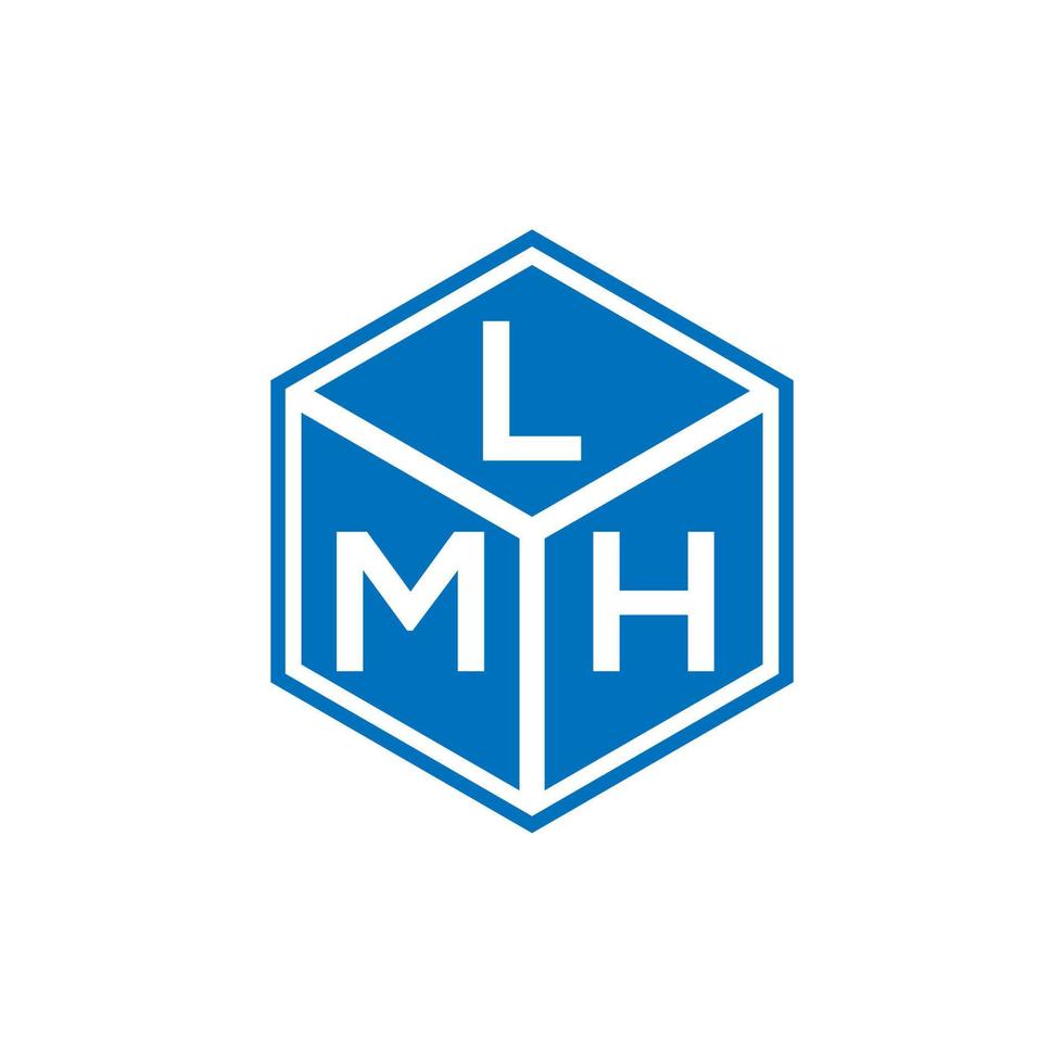 diseño de logotipo de letra lmh sobre fondo negro. Concepto de logotipo de letra de iniciales creativas lmh. diseño de letra lmh. vector