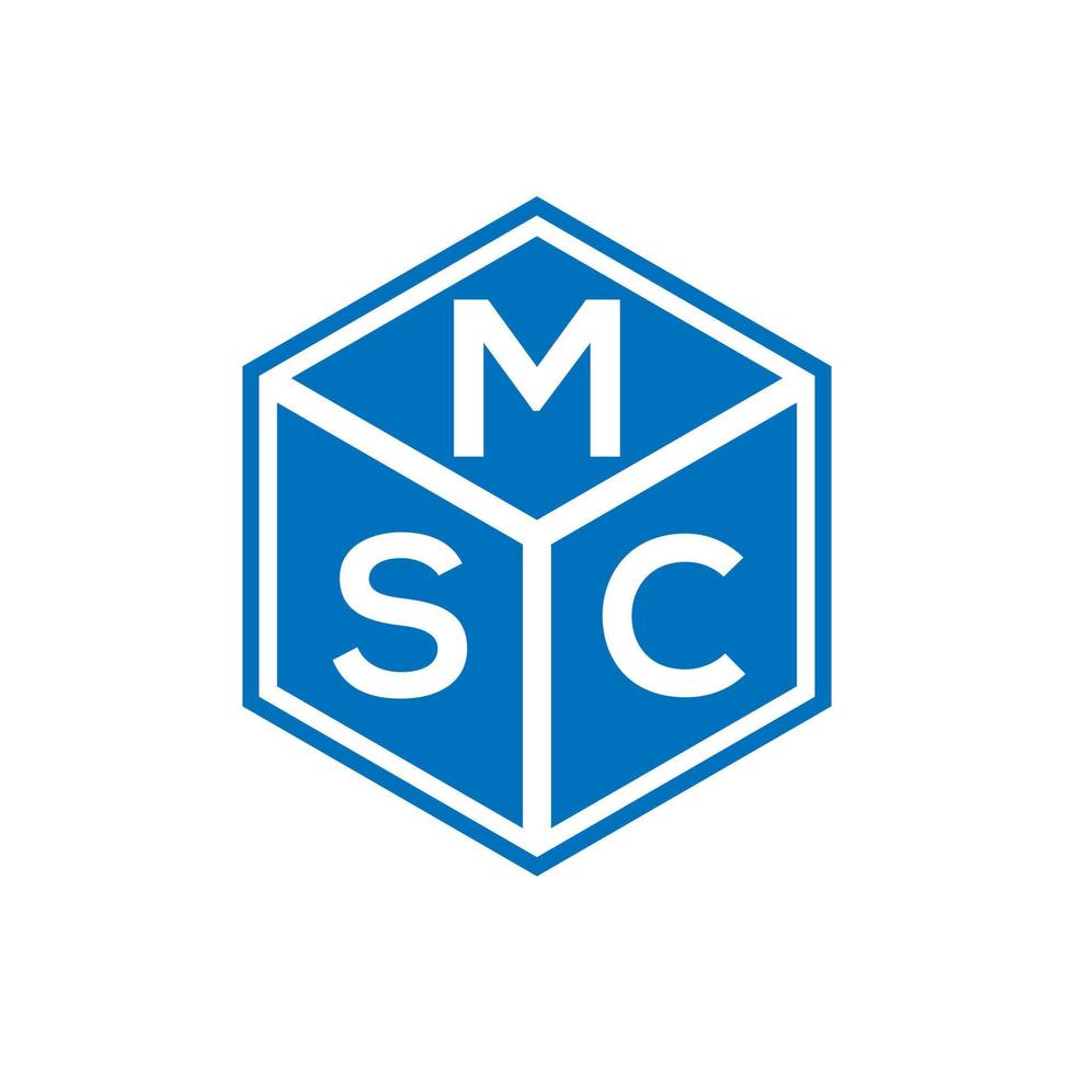 MSC letter logo design on black background. MSC creative initials letter logo concept. MSC letter design. vector