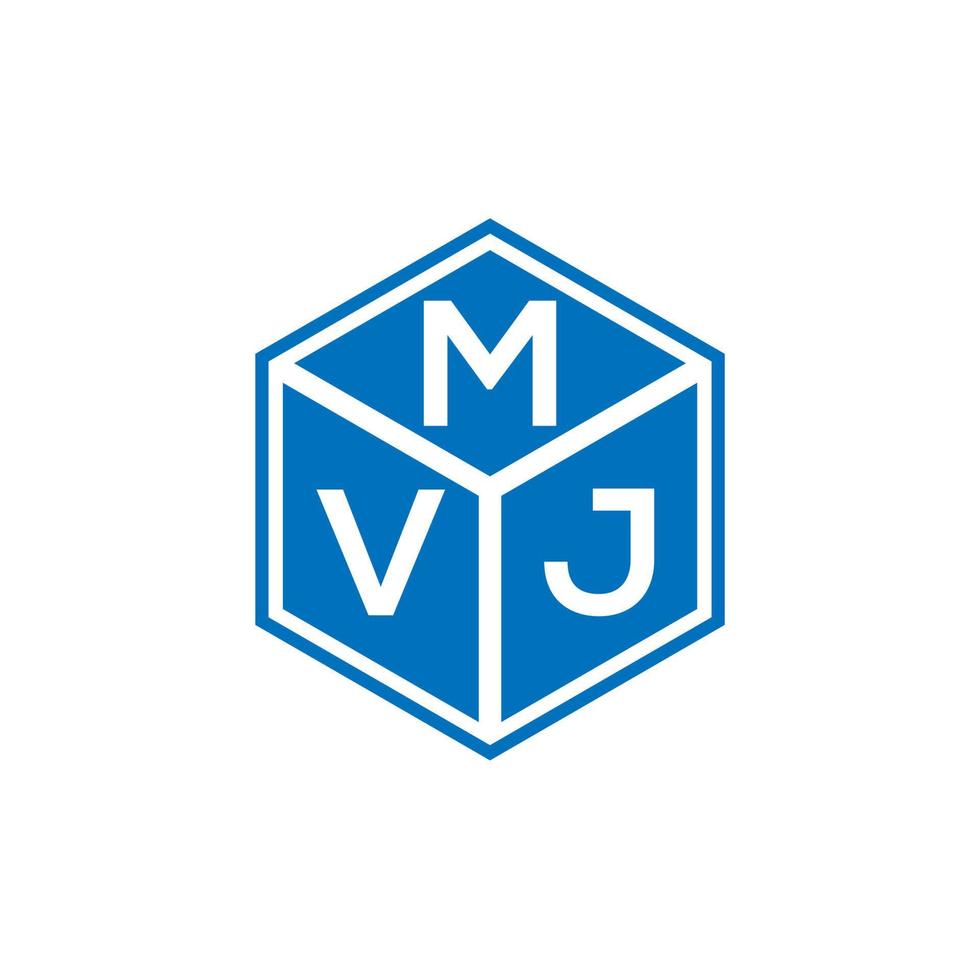MVJ letter logo design on black background. MVJ creative initials letter logo concept. MVJ letter design. vector