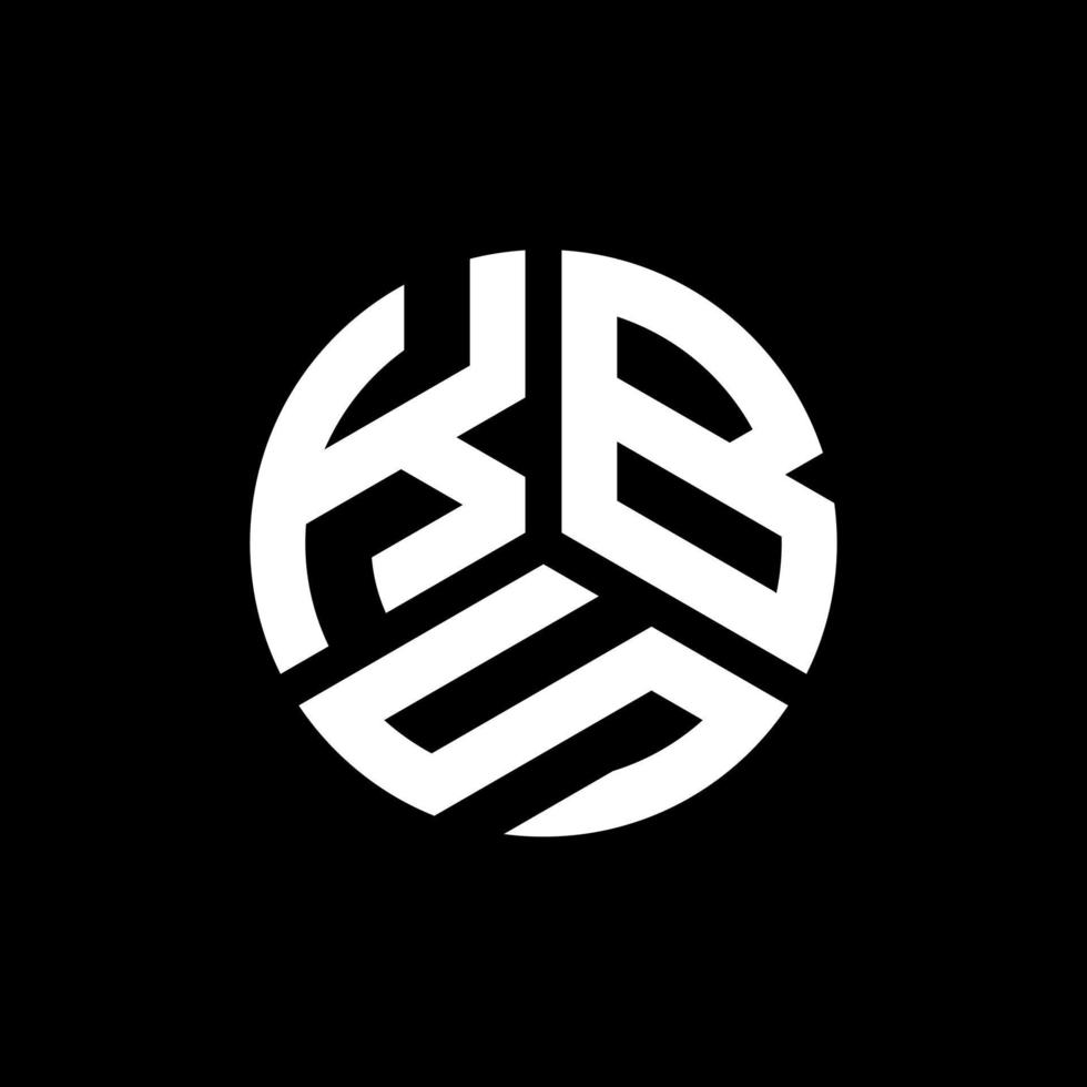 KBS letter logo design on black background. KBS creative initials letter logo concept. KBS letter design. vector