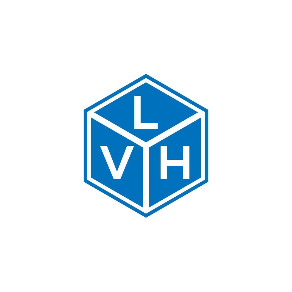 LVH letter logo design on black background. LVH creative initials letter logo concept. LVH letter design. vector