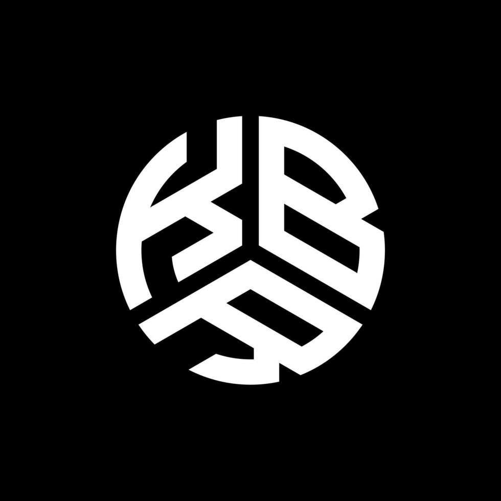 KBR letter logo design on black background. KBR creative initials letter logo concept. KBR letter design. vector