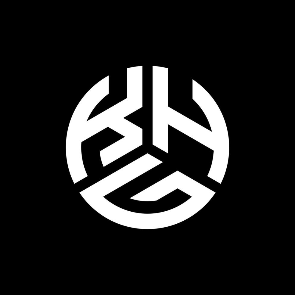 diseño del logotipo de la letra khg sobre fondo negro. concepto de logotipo de letra de iniciales creativas khg. diseño de letras khg. vector