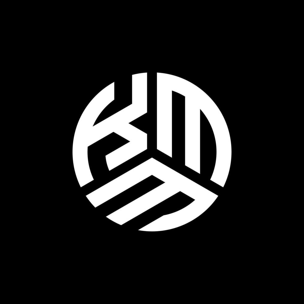 diseño de logotipo de letra kmm sobre fondo negro. concepto de logotipo de letra inicial creativa kmm. diseño de letras kmm. vector