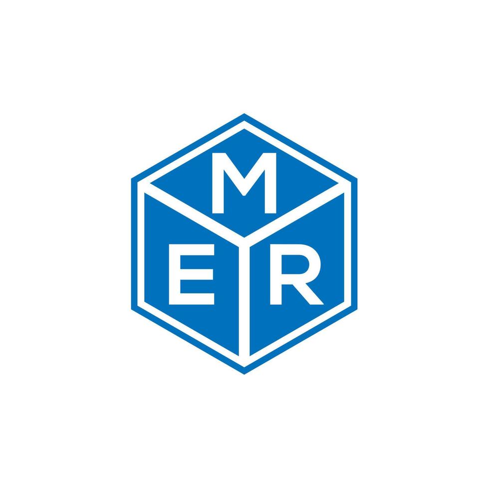 MER letter logo design on black background. MER creative initials letter logo concept. MER letter design. vector