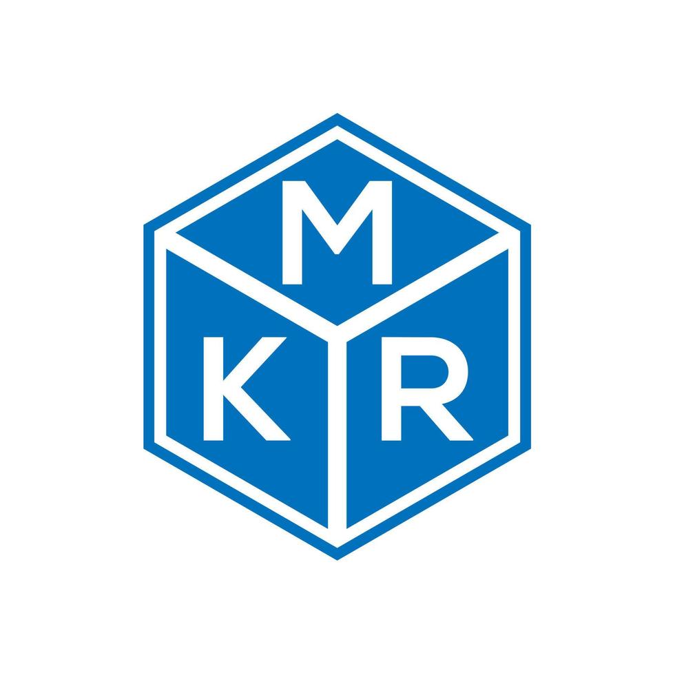 diseño de logotipo de letra mkr sobre fondo negro. concepto de logotipo de letra de iniciales creativas mkr. diseño de letras mkr. vector