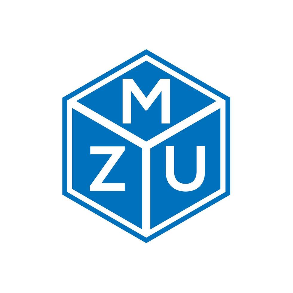 MZU letter logo design on black background. MZU creative initials letter logo concept. MZU letter design. vector