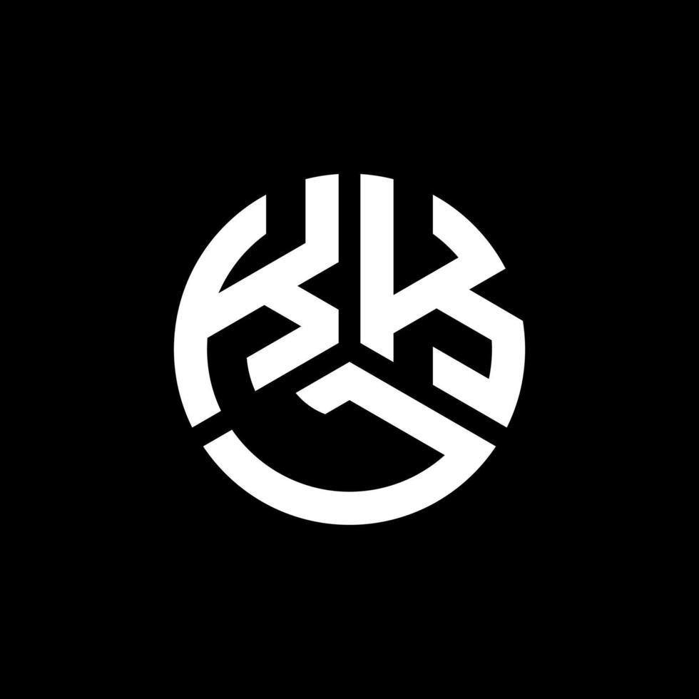 KKL letter logo design on black background. KKL creative initials letter logo concept. KKL letter design. vector