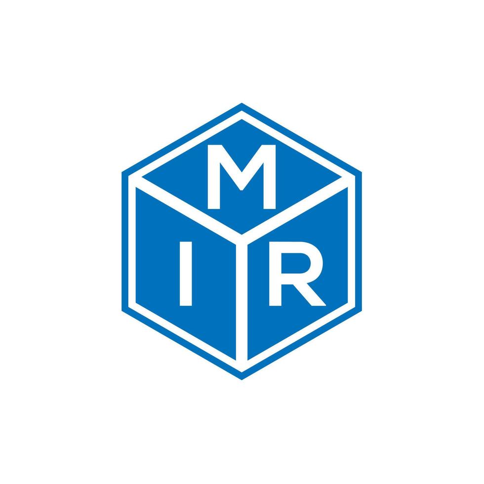 MIR letter logo design on black background. MIR creative initials letter logo concept. MIR letter design. vector
