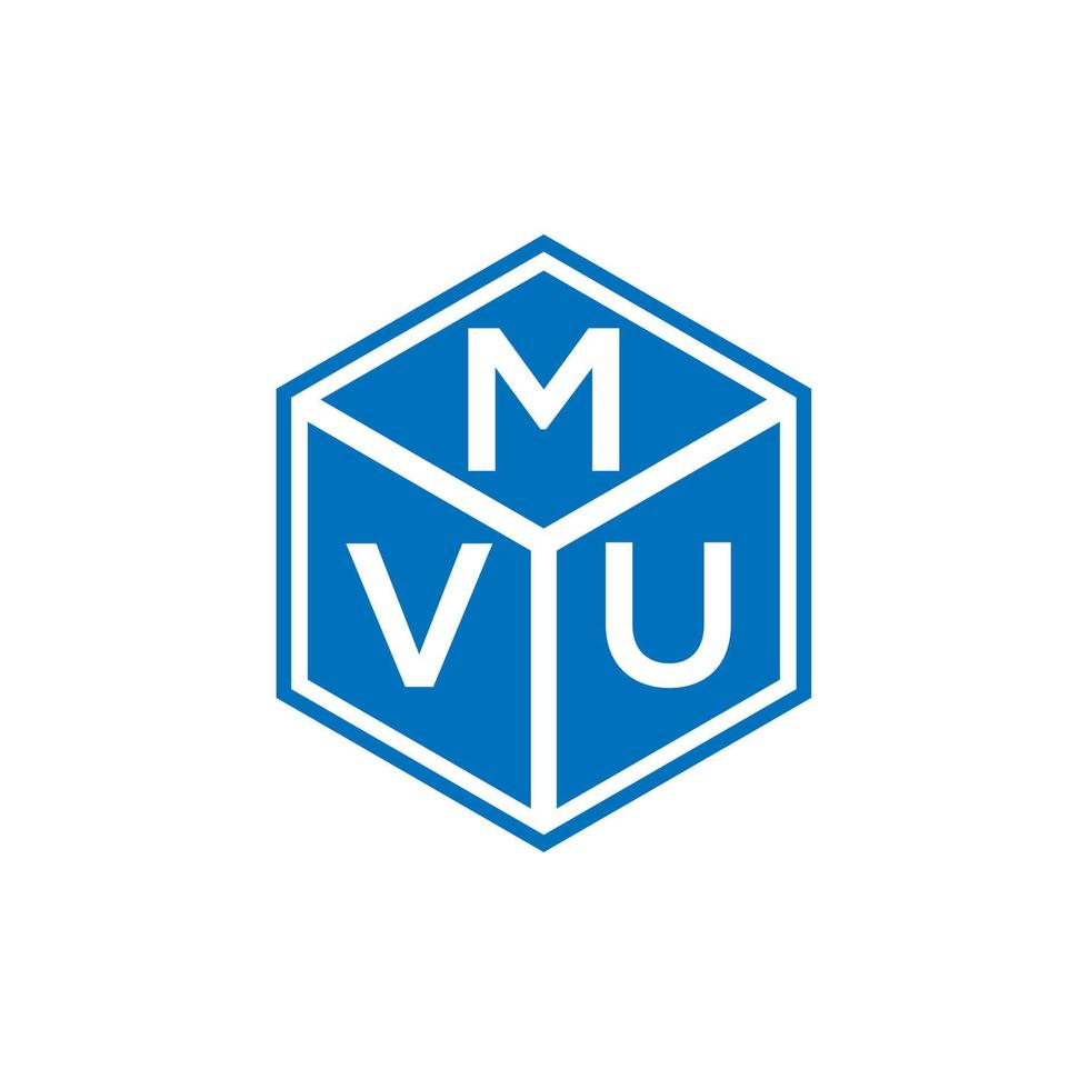 diseño de logotipo de letra mvu sobre fondo negro. concepto de logotipo de letra de iniciales creativas mvu. diseño de letras mvu. vector