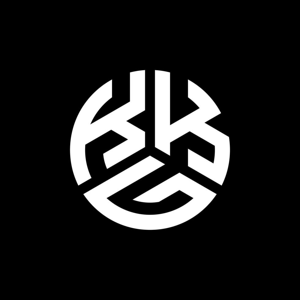 diseño del logotipo de la letra kkg sobre fondo negro. concepto de logotipo de letra de iniciales creativas kkg. diseño de letras kkg. vector