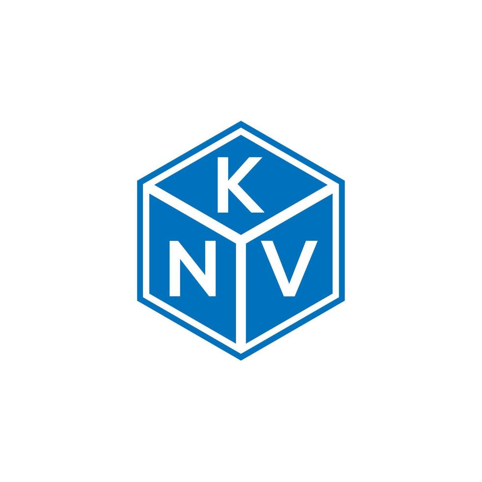 diseño de logotipo de letra knv sobre fondo negro. concepto de logotipo de letra de iniciales creativas knv. diseño de letras knv. vector
