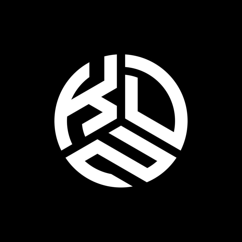 KDN letter logo design on black background. KDN creative initials letter logo concept. KDN letter design. vector