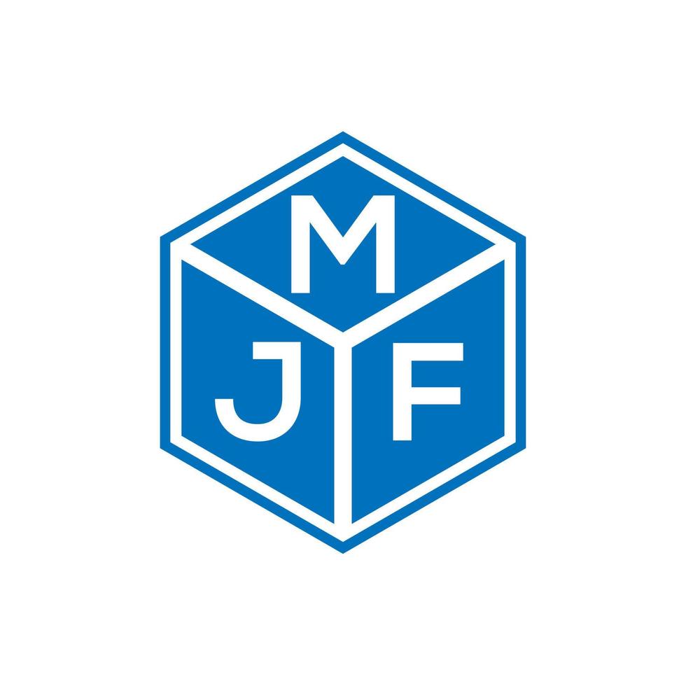 diseño de logotipo de letra mjf sobre fondo negro. concepto de logotipo de letra de iniciales creativas mjf. diseño de letras mjf. vector