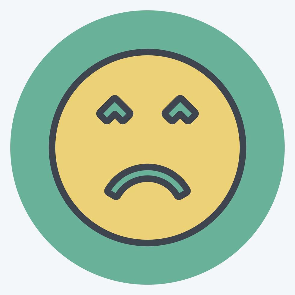 Icon Emoticon Angry Face suitable for Emoticon symbol vector