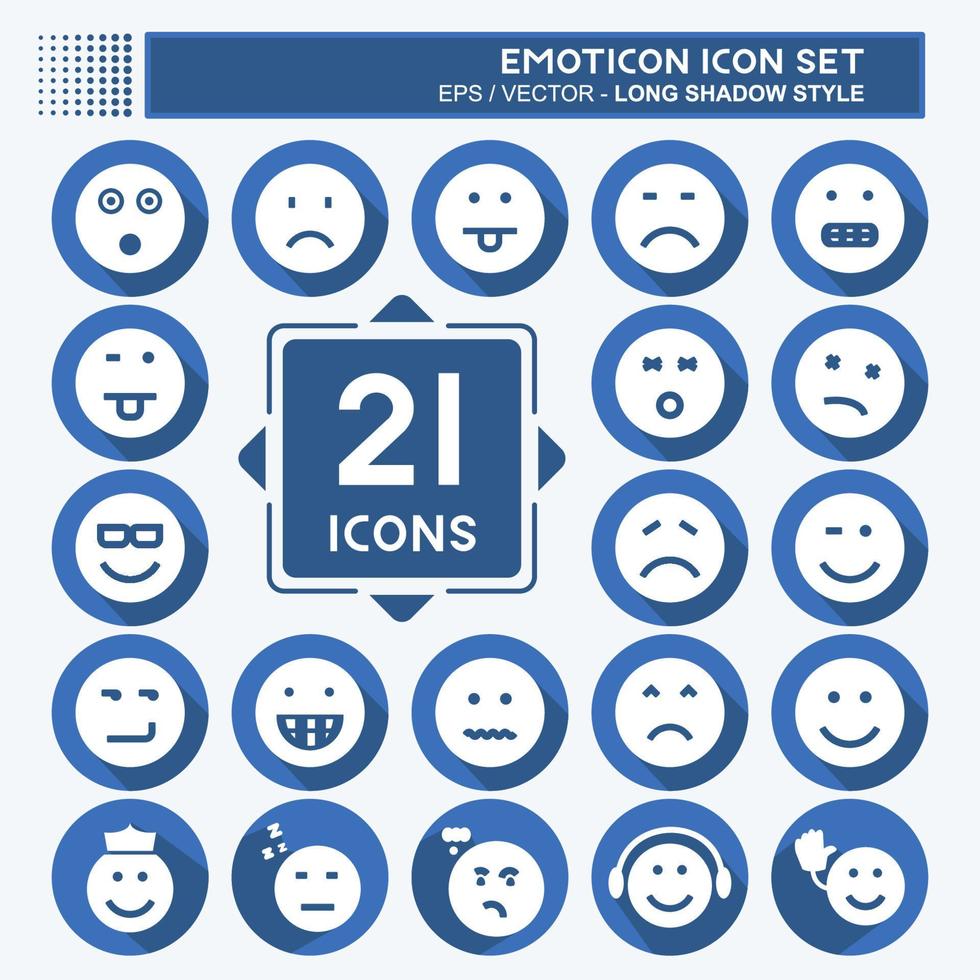 Emoticon Icon Set suitable for Education symbol . vector