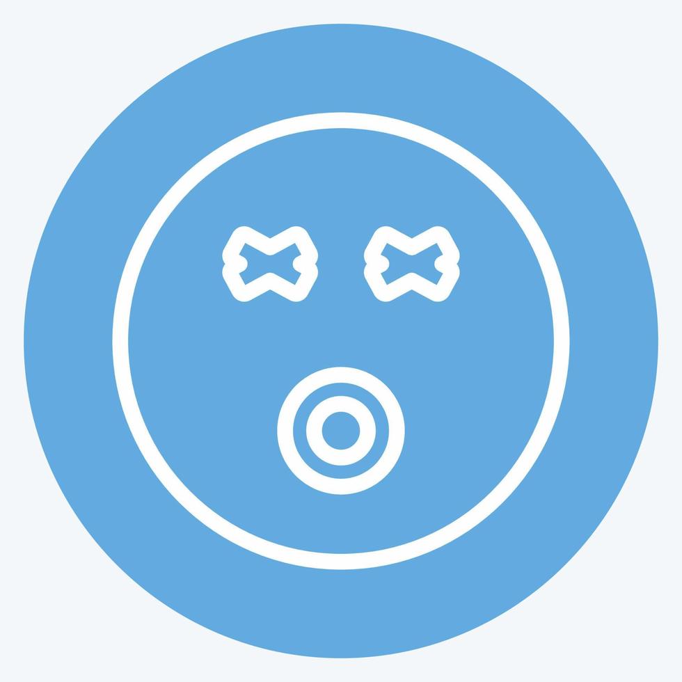 icono emoticono mareado adecuado para el símbolo de emoticono. vector