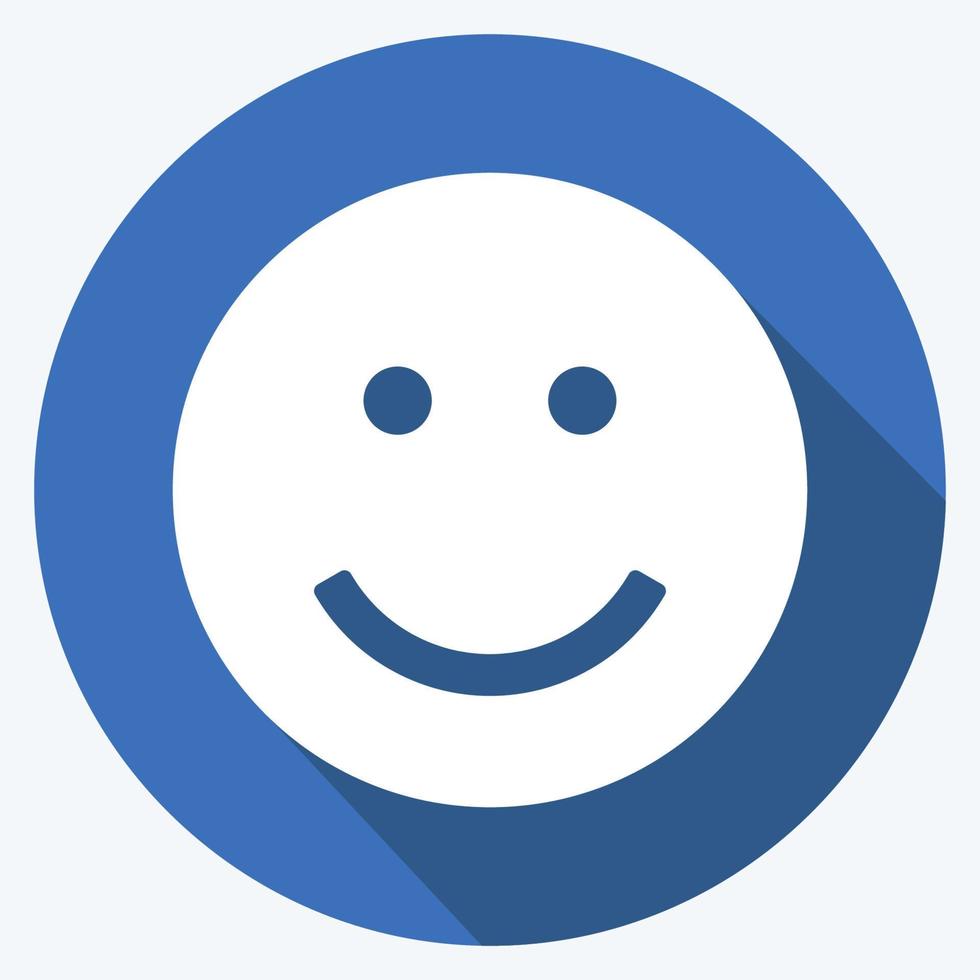 Icon Emoticon Smile suitable for Emoticon symbol . vector