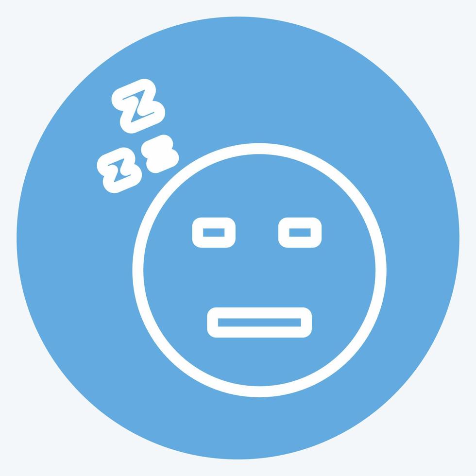 Icon Emoticon Sleepy I. suitable for Emoticon symbol vector