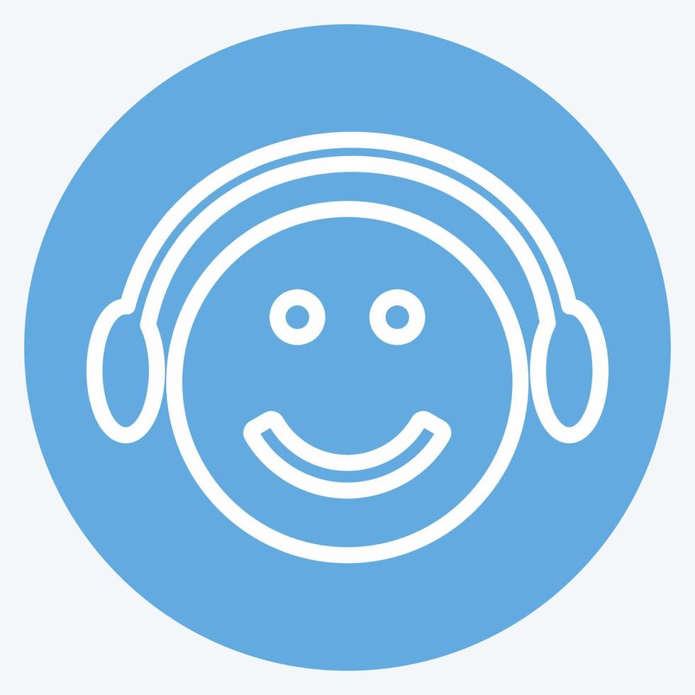 reproductor de música con emoticonos de iconos. adecuado para el símbolo de emoticono vector