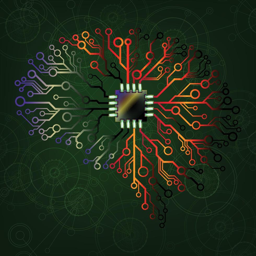 automation and artificial intelligence vector