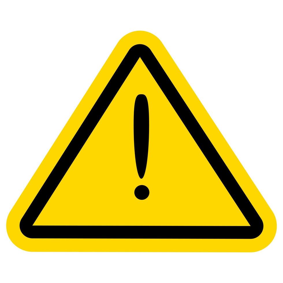 Warning traffic  sign with exclamation mark symbol. vector