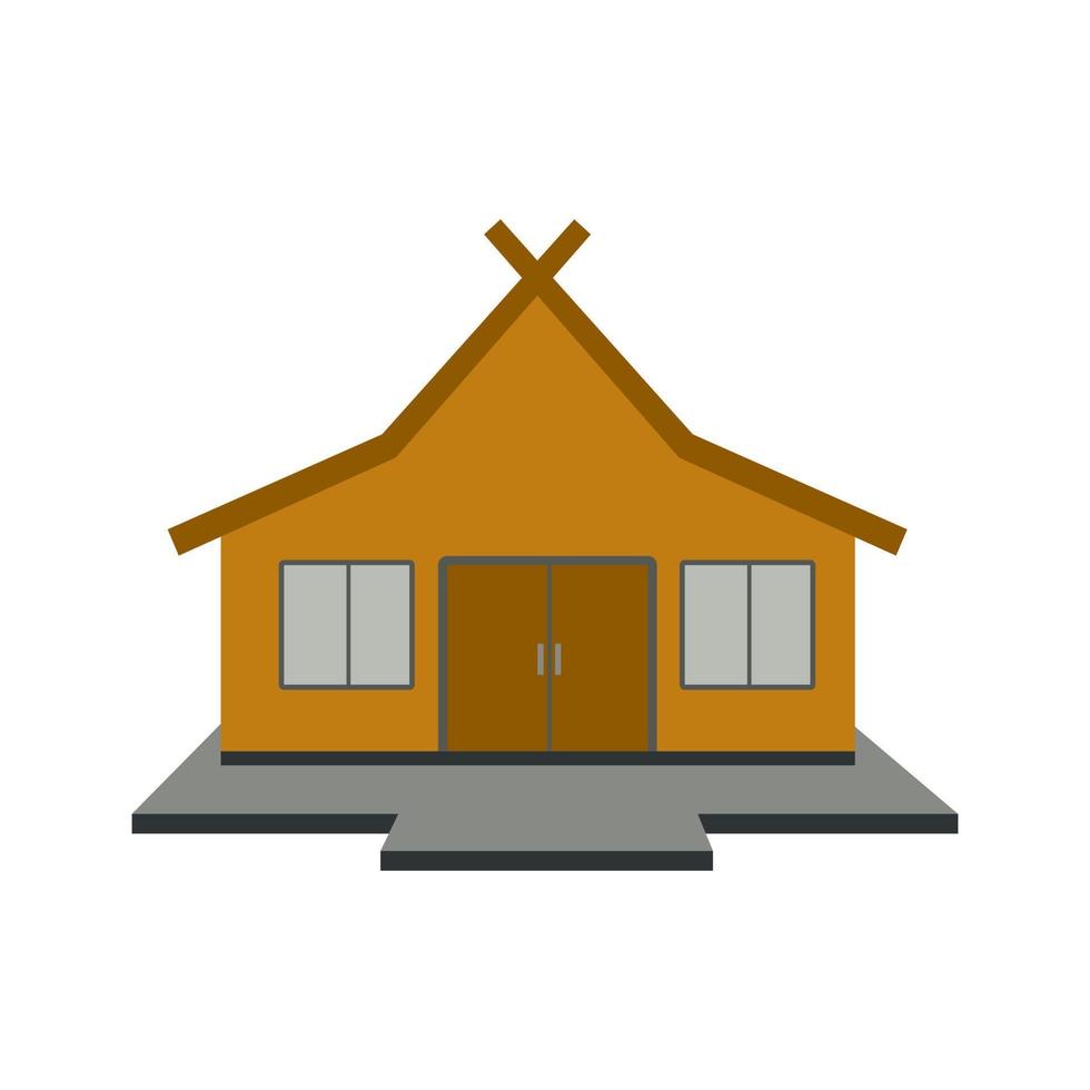 Julang ngapak- Indonesian traditional house, vector illustration.