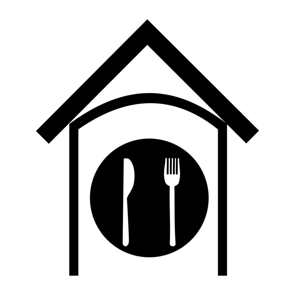 icono de vector de restaurante y cafetería. aislado sobre fondo blanco.