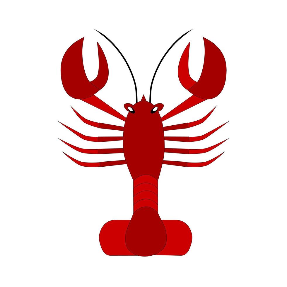 Lobster vector icon illustration isolated on white background. Healty food icon and Fresh seafood icon.