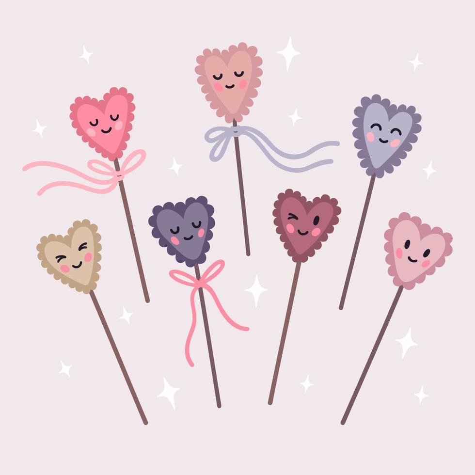 Magic sticks set vector