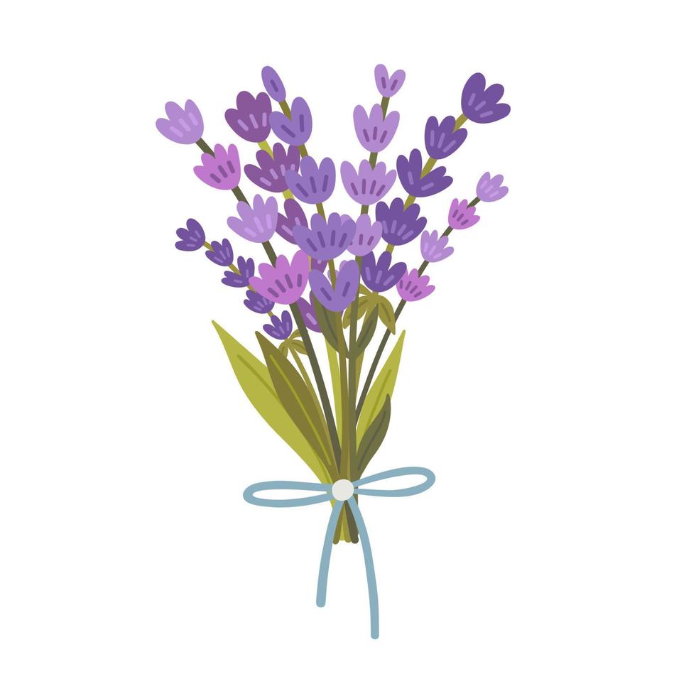 Lavender flower bouquet vector