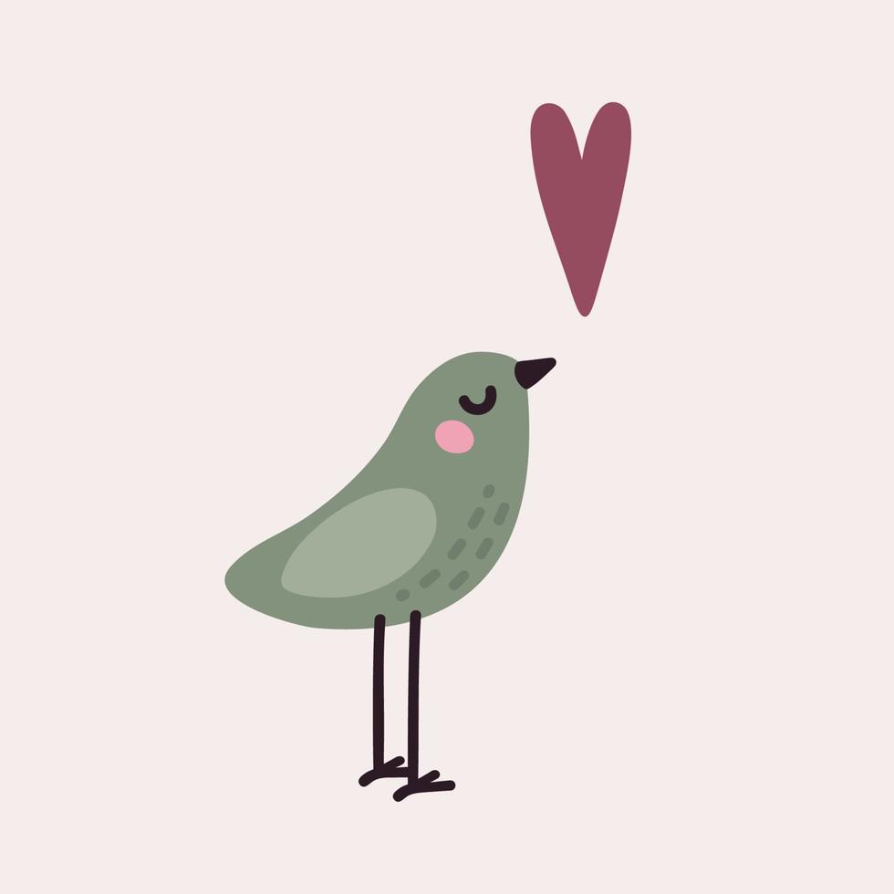 Cute simple bird vector