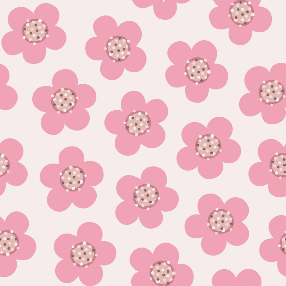 Flower pastel pattern vector