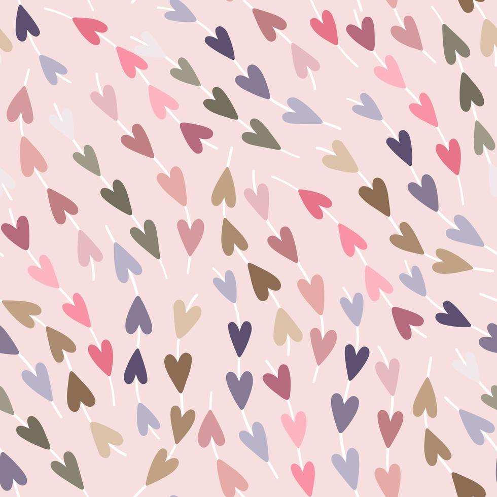 Hearts garland pattern vector