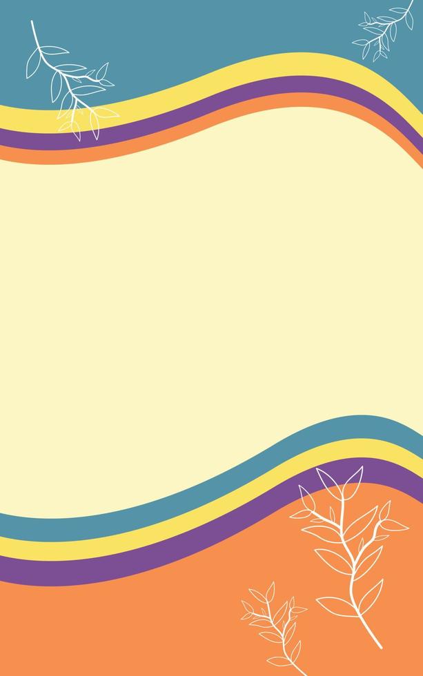 fondo de onda de remolino floral de arco iris colorido adecuado para folleto publicitario de banner vector