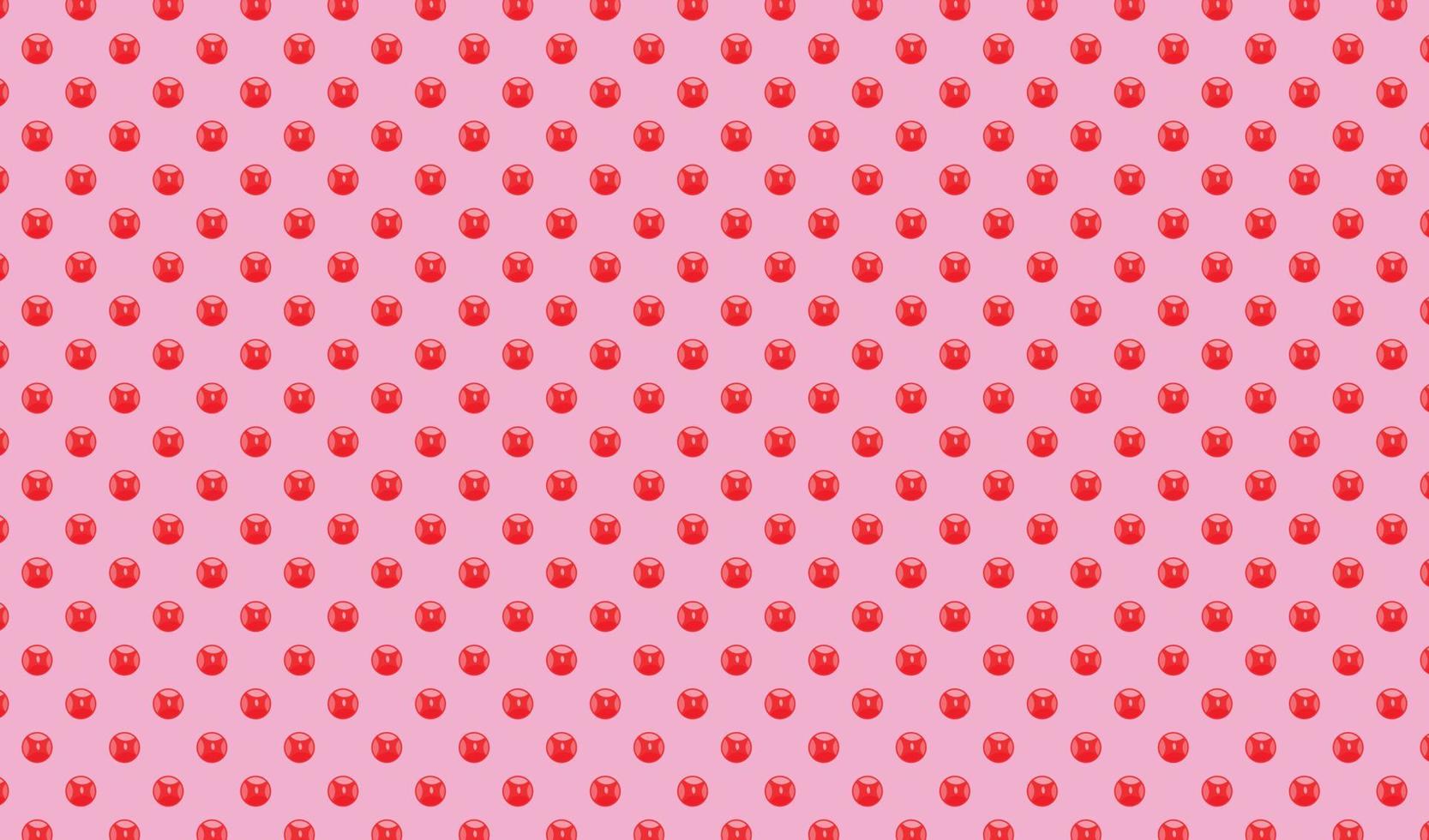 cherry berry polkadots seamless pattern sweet girly pink background vector