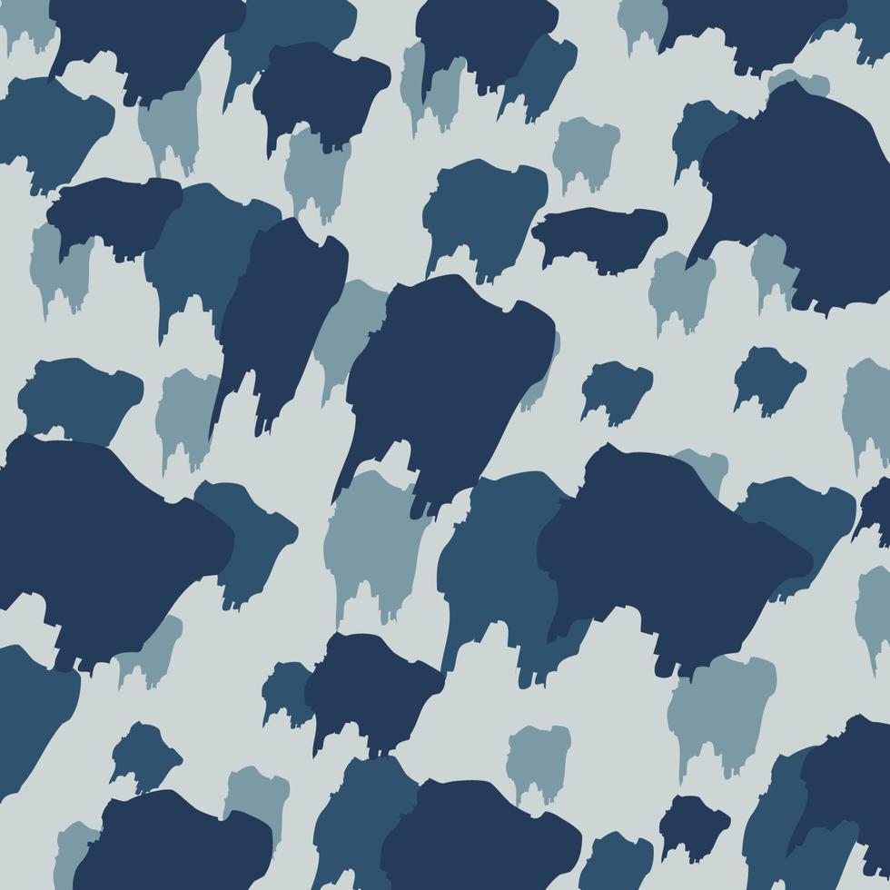 abstract art blue sea camouflage pattern army background vector