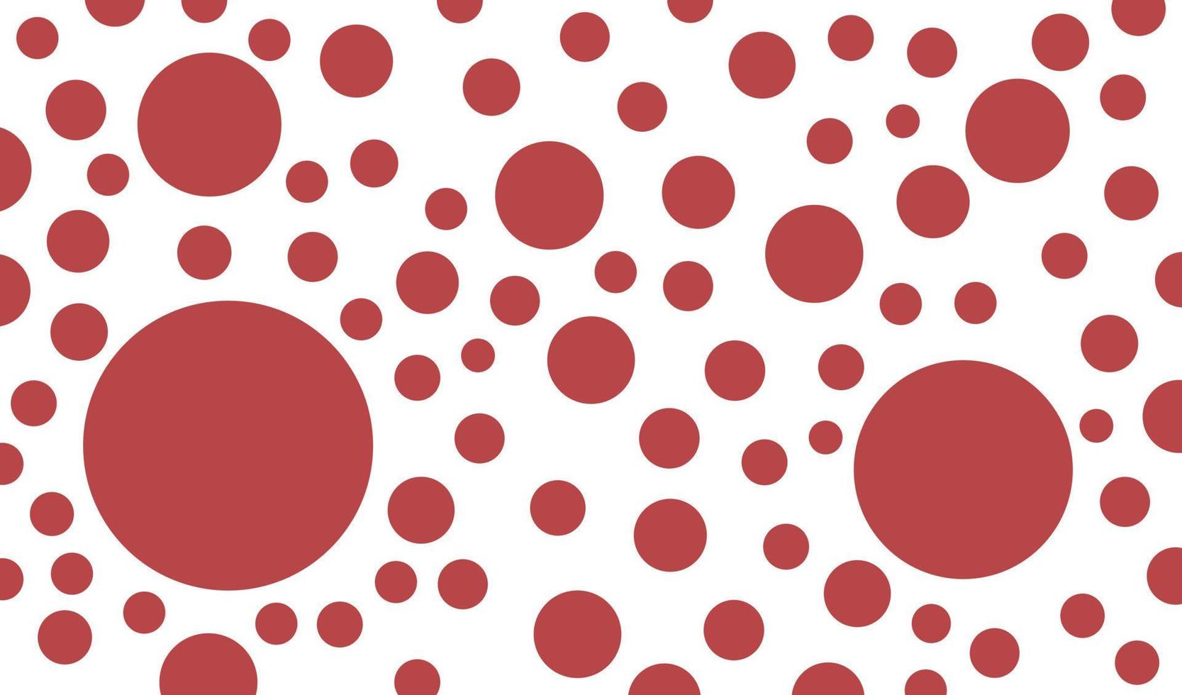 abstracto rojo polkadots arte patrón fondo blanco vector