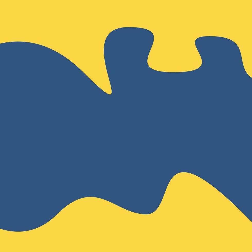 abstract waves blue and yellow background vector